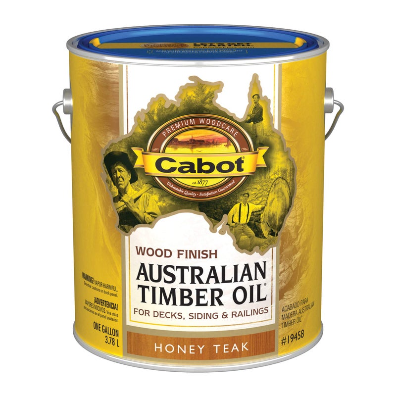 Cabot 140.0019458.007 Australian Timber Oil Water Reducible, Translucent, Honey Teak - 1 Gallon - Image 1
